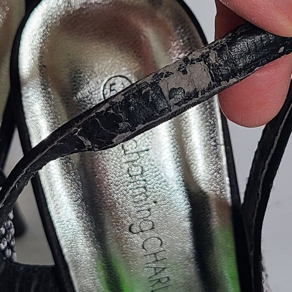 Charming Charlie studded Platform Black heels,SZ 5.5 - Picture 5 of 9